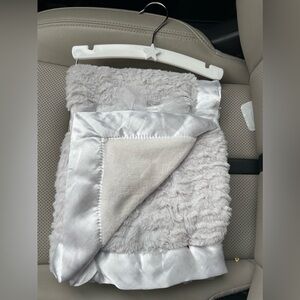Soft Gray and White Baby Blanket